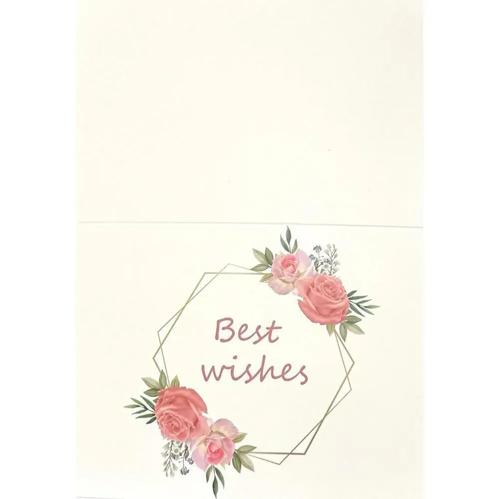 4X6 Assorted Best Wishes Thank You Cards with Stickers & Brown Envelopes 24 Pack